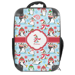 Christmas Penguins 18" Hard Shell Backpack (Personalized)