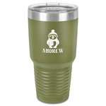 Christmas Penguins 30 oz Stainless Steel Tumbler - Olive - Single-Sided (Personalized)