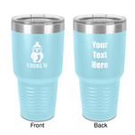 Christmas Penguins 30 oz Stainless Steel Tumbler - Teal - Double-Sided (Personalized)