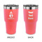 Christmas Penguins 30 oz Stainless Steel Ringneck Tumblers - Coral - Double Sided - APPROVAL