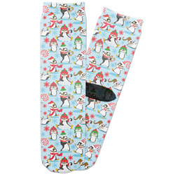 Christmas Penguins Adult Crew Socks