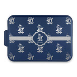 Christmas Penguins Aluminum Baking Pan with Navy Lid (Personalized)