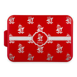 Christmas Penguins Aluminum Baking Pan with Red Lid (Personalized)