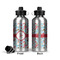 Christmas Penguins Aluminum Water Bottle - Front and Back