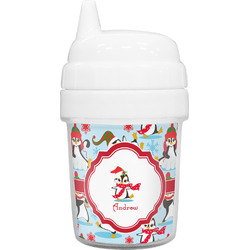 Christmas Penguins Baby Sippy Cup (Personalized)