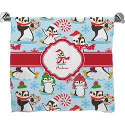 Christmas Penguins Bath Towel (Personalized)