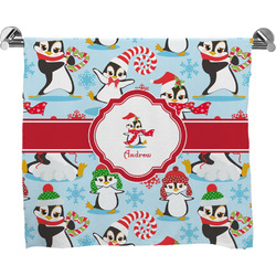 Christmas Penguins Bath Towel (Personalized)