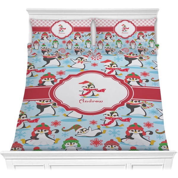 Custom Christmas Penguins Comforters (Personalized)