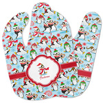 Christmas Penguins Baby Bib w/ Name or Text