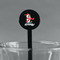 Christmas Penguins Black Plastic 7" Stir Stick - Round - Main