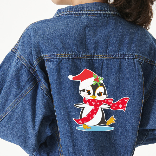 Custom Christmas Penguins Twill Iron On Patch - Custom Shape - 2XL - Set of 4 (Personalized)