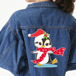 Christmas Penguins Twill Iron On Patch - Custom Shape - 3XL - Set of 4 (Personalized)