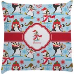 Christmas Penguins Decorative Pillow Case (Personalized)