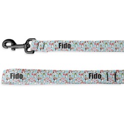 Christmas Penguins Deluxe Dog Leash - 4 ft (Personalized)