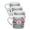 Christmas Penguins Double Shot Espresso Mugs - Set of 4 Front