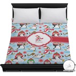 Christmas Penguins Duvet Cover - Full / Queen (Personalized)