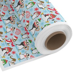 Christmas Penguins Fabric by the Yard - Spun Polyester Poplin