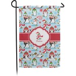 Christmas Penguins Small Garden Flag - Double Sided w/ Name or Text