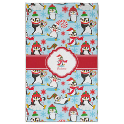 Christmas Penguins Golf Towel - Poly-Cotton Blend - Large w/ Name or Text