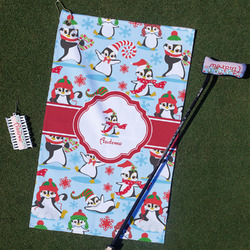 Christmas Penguins Golf Towel Gift Set (Personalized)