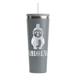 Christmas Penguins RTIC Everyday Tumbler with Straw - 28oz - Grey - Double-Sided (Personalized)