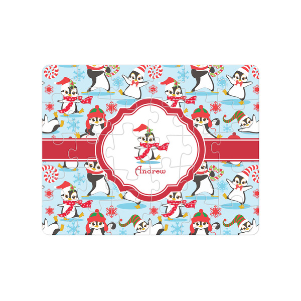 Custom Christmas Penguins 30 pc Jigsaw Puzzle (Personalized)