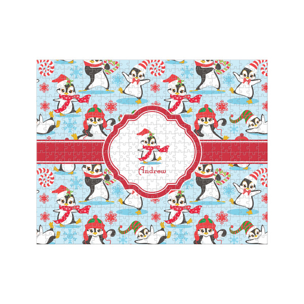 Custom Christmas Penguins 500 pc Jigsaw Puzzle (Personalized)