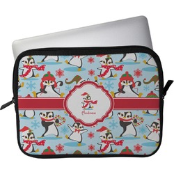 Christmas Penguins Laptop Sleeve / Case (Personalized)