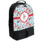 Christmas Penguins Large Backpack - Black - Angled View