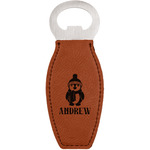 Christmas Penguins Leatherette Bottle Opener (Personalized)