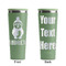 Christmas Penguins Light Green RTIC Everyday Tumbler - 28 oz. - Front and Back