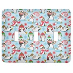 Christmas Penguins Light Switch Cover (3 Toggle Plate)