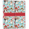 Christmas Penguins Linen Placemat - Folded Half (double sided)