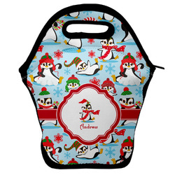 Christmas Penguins Lunch Bag w/ Name or Text