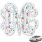 Christmas Penguins Monogram Car Decal