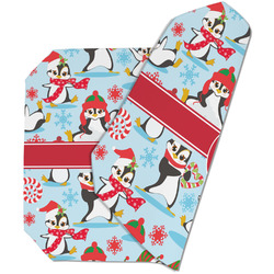 Christmas Penguins Dining Table Mat - Octagon (Double-Sided) w/ Name or Text