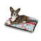 Christmas Penguins Outdoor Dog Beds - Medium - IN CONTEXT