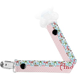 Christmas Penguins Pacifier Clip (Personalized)