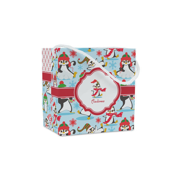 Custom Christmas Penguins Party Favor Gift Bags - Matte (Personalized)