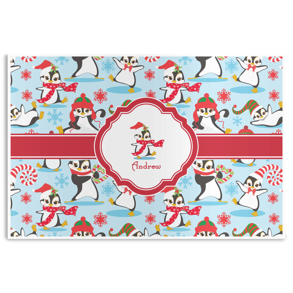 Custom Christmas Penguins Disposable Paper Placemats (Personalized)