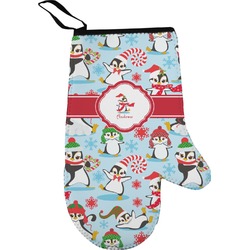 Christmas Penguins Oven Mitt (Personalized)