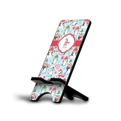Christmas Penguins Cell Phone Stand (Large) (Personalized)