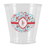 Christmas Penguins Plastic Shot Glass (Personalized)