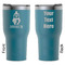 Christmas Penguins RTIC Tumbler - Dark Teal - Double Sided - Front & Back