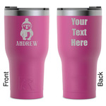 Christmas Penguins RTIC Tumbler - Magenta - Laser Engraved - Double-Sided (Personalized)