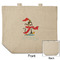 Christmas Penguins Reusable Cotton Grocery Bag - Front & Back View