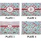 Christmas Penguins Set of Rectangular Appetizer / Dessert Plates (Approval)