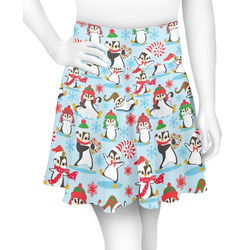 Christmas Penguins Skater Skirt - 2X Large