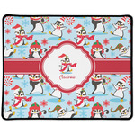 Christmas Penguins Large Gaming Mouse Pad - 12.5" x 10" (Personalized)