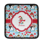 Christmas Penguins Iron On Square Patch w/ Name or Text
